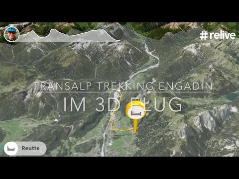 Trekking Engadin im 3D Flug mit go-alps.de