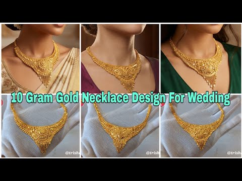 10 Gram Gold Necklace Designs With Price | Elegant and Simple Haar @trishagoldart