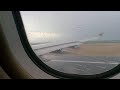 Qatar Flight Takeoff From Doha In Mild Rain