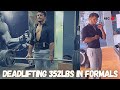 DEADLIFTING 352LBS IN FORMALS IN INDIAN GYM WORKOUT IN FORMALS Naveen Gujjar Gym Deadlift