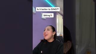 Download lagu Is it better to sing STANDING OR SITTING?!?✨🎤 mp3