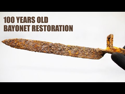 Restoration WW1 Mannlicher ersatz bayonet. Very rusty antique knife