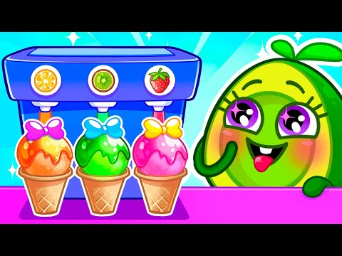 Avocado Babies Play Ice Cream Machine 🍧🍦🍨 || Best Kids Cartoon by Pit & Penny Stories 🥑💖