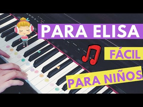 Cómo tocar PARA ELISA en piano para niños- TUTORIAL FÁCIL