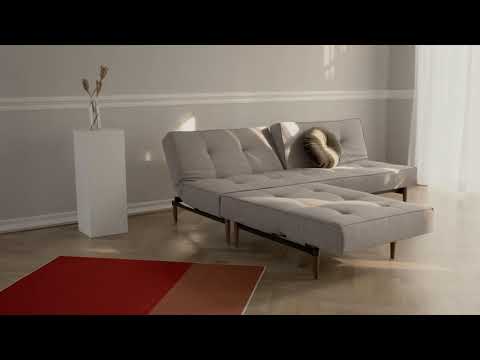 Schlafsofa Splitback Styletto I Stoff Soft: Coral