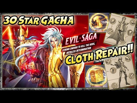 3000 Crystal GACHA "EVIL SAGA" + UPDATE CLOTH REPAIR!! Saint Seiya: Awakening