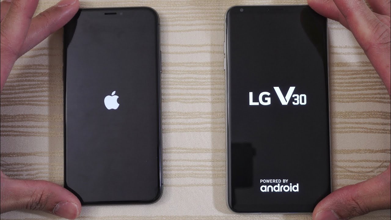 iPhone X vs LG V30 - Speed Test! (4K)