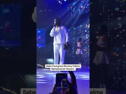 Bebe Cool gives Mummy Halima Namakula her flowers