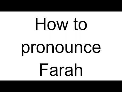 How to Pronounce Farah (Arabic)