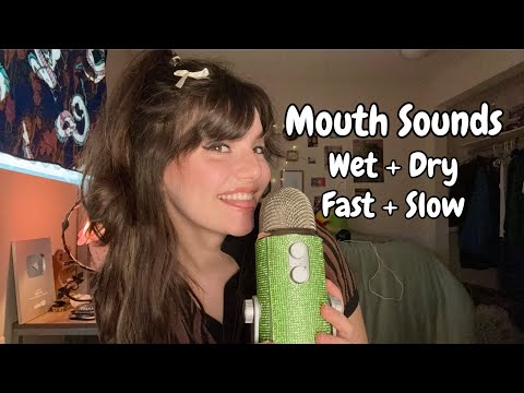 ASMR | 1 Hour Of Fast To Slow Mouth Sounds (Wet & Dry) || Pure Mouth Sounds & Hand Movements