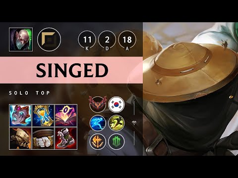 Singed Top vs Gangplank - KR Grandmaster Patch 25.14