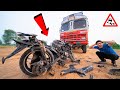 Truck VS Bike Crash Test Live Accident Demonstration