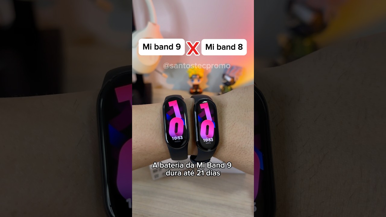 Principais diferenças entre Mi Band 9 e Mi Band 8 #MiBand9 #MiBand8 #Comparativo #explorar