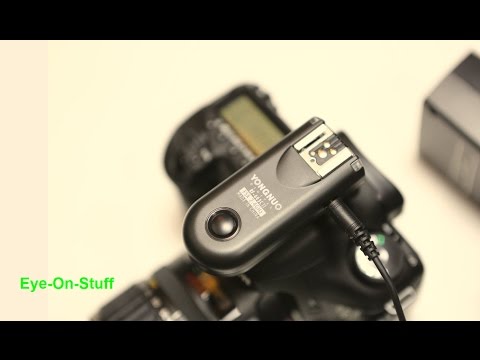 Dviejų Yongnuo RF603C II blykstės paleidiklių rinkinys su C1 skirta Canon kabeliams video