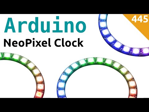 Orologio grafico con tre anelli NeoPixel e Arduino - Video 445