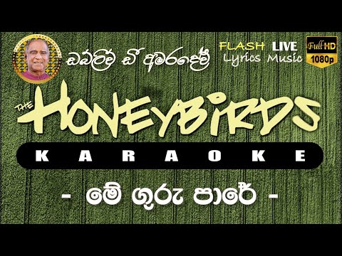 Me Guru Pare Karaoke (Without Voice) මේ ගුරු පාරේ කැරෝකේ