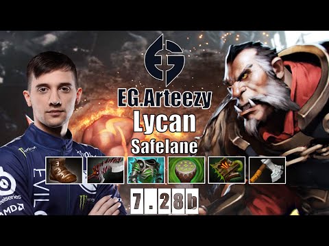 Lycan Safelane | EG.Arteezy | 11K MMR LYCAN GUIDE 101 | 7.28b Gameplay Highlights