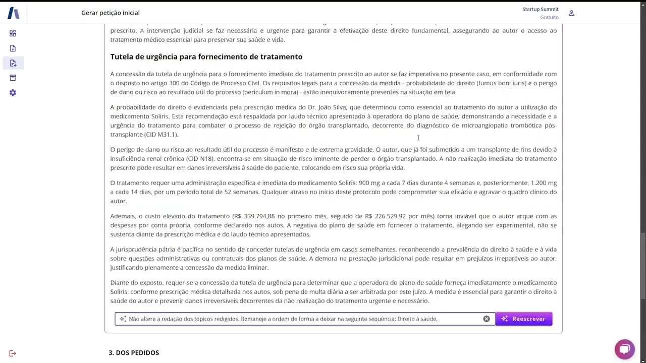 Petição inicial em minutos com Alfaneo Petição