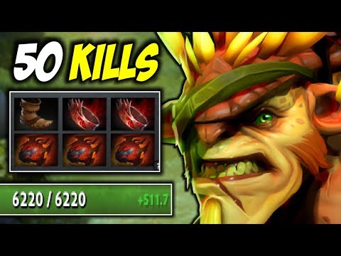 BADASS HERO EVER..!! 3x heart Bristleback 50 Kills by Goodwin 7.21d | Dota 2