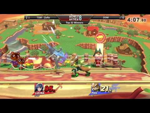 Midwest Mayhem 8 Top 32 Winners: TSM l ZeRo (Diddy Kong, Lucina) vs. DOM (Fox)