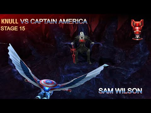 Captain America with Energy CTP(Falcon) vs Knull stage 15 - Marvel Future Fight