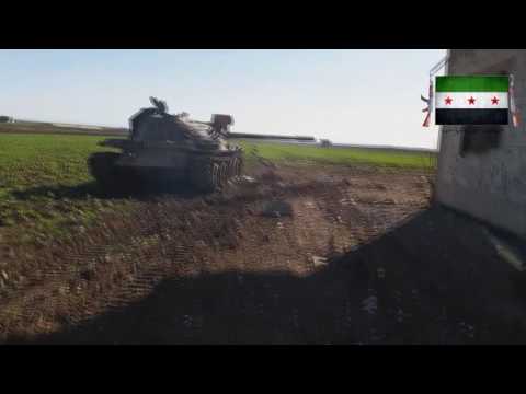 استهداف مقرات تنظيم داعش بقذيفة دبابة في الشركة الليبية في جلين في ريف درعا من قبل فرقة فجر التوحيد