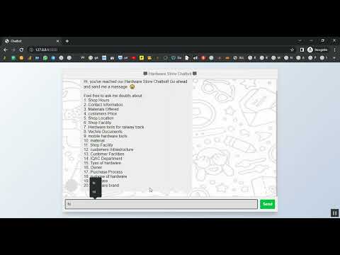 Hardware Store Chatbot in Django Python