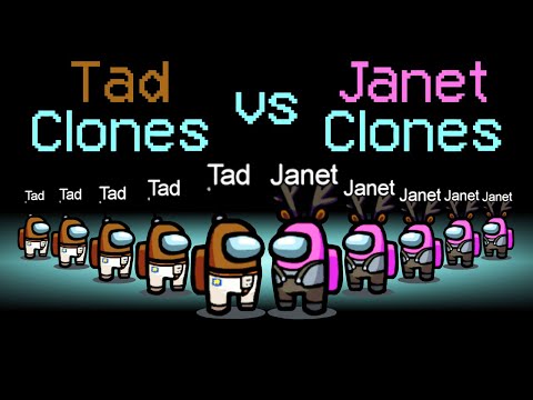 Tad Clones vs Janet Clones on Among Us! Who's gonna win?!