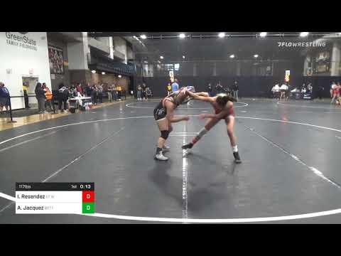 117 Lbs Consolation - Israel Resendez, ET Wrestling Vs Alexsys Jacquez, Betterman Elite Wrestling