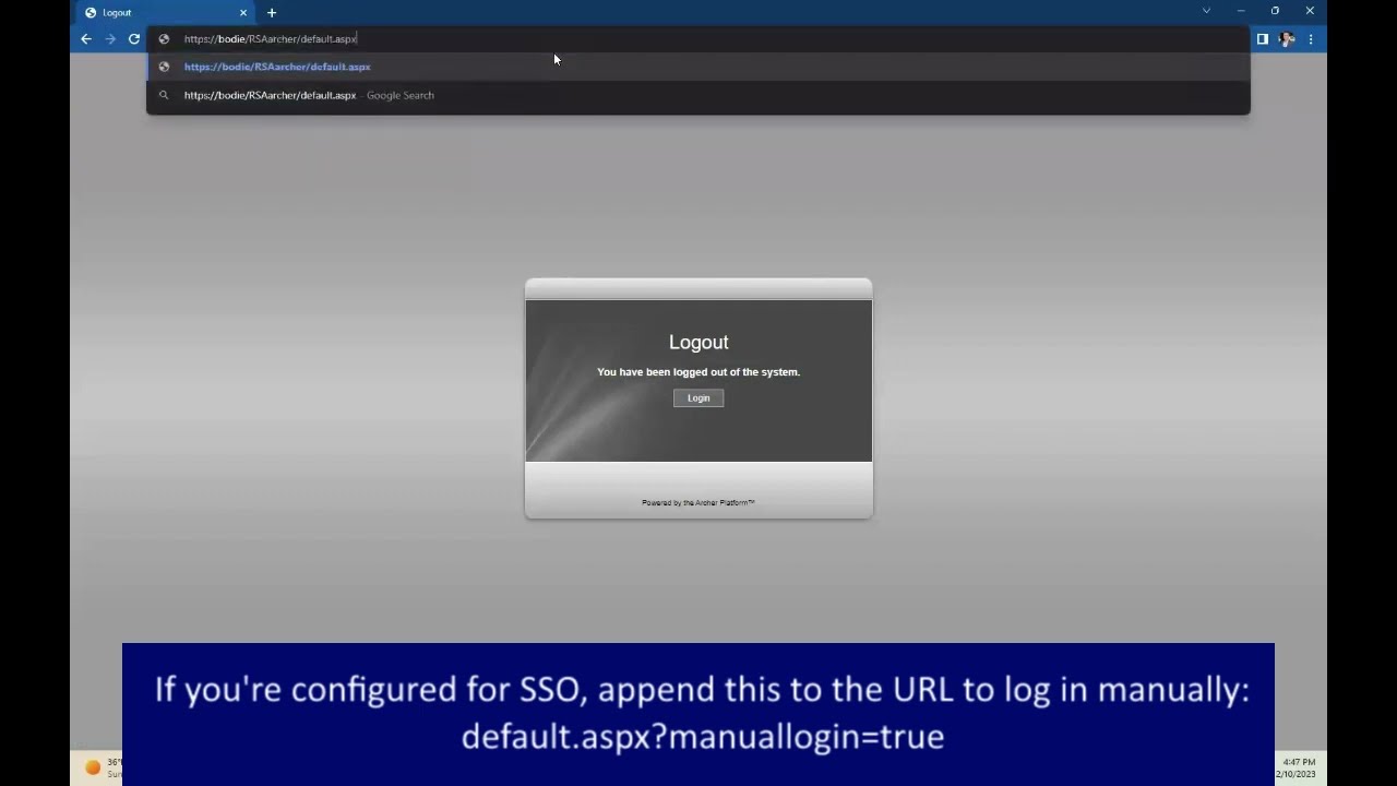 Archer Authentication via API