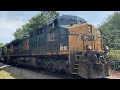 3 CSX Freight Trains Pass Through Wake County NC With Friendly Crews