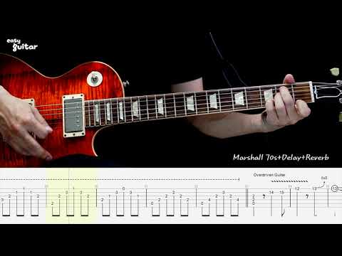 Gary Moore - Parisienne Walkways Guitar Lesson With Tab (Slow Tempo)