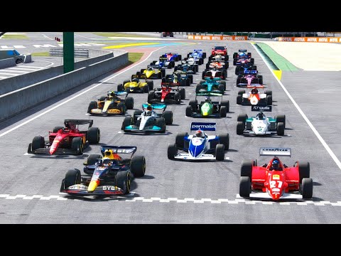 F1 2022 Cars vs F1 1983 Cars at United States Grand Prix