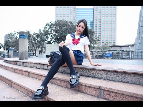 [4K] 台灣女孩穿水手服有好看嗎-徐琳琳