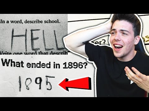 REACTING TO FUNNIEST KIDS TEST ANSWERS
