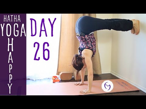 30 Minute Hatha Yoga Happiness: Practice Random Acts of Kindness Day 26 | Fightmaster Yoga Videos thumbnail
