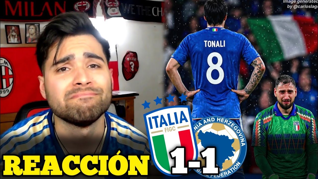 😰REACCION A LOS HIGHLIGHTS DEL ITALIA 1-1 BOSNIA.. ITALIA FUERA DEL MUNDIAL OTRA VEZ