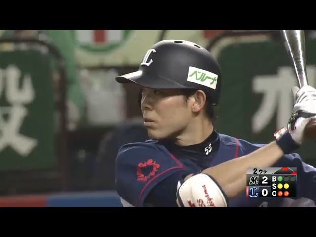 【2回裏】球団新記録!! ライオンズ・秋山 「24」試合連続安打!! 2015/7/3 L-M