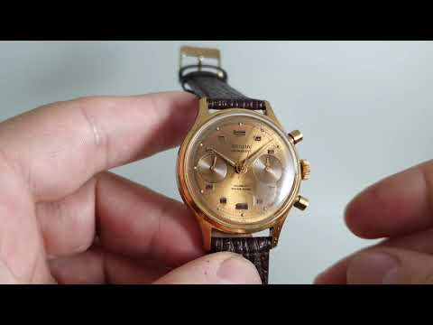 1970 Reglia Landeron 248 vintage chronograph watch with box and papers