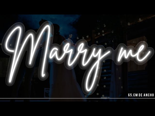 Vídeo relacionado con Wanxing Letrero de neón con texto en inglés "Will You Marry Me", letrero de casarse conmigo, decoración de propuesta de boda LED blanca para el día de San Valentín, novia