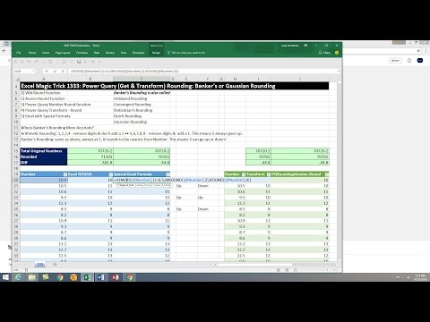 Excel Magic Trick 1333 Power Query Get Transform Rounding Banker s or Gaussian Rounding
