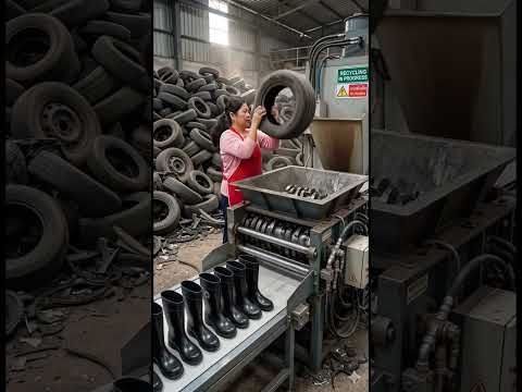 “เปลี่ยนยางรถเก่า ให้กลายเป็นรองเท้าบูท-รองเท้าแตะเงาวับ !”#รีไซเคิลยางรถ #รองเท้าบูท #รองเท้าแตะ