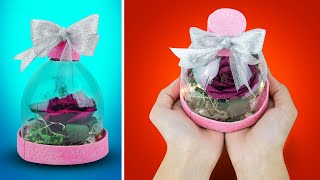 DIY Valentine Gift | Beauty and the Beast Rose | Valentine's Day Craft | Recycle Plastic Bottle