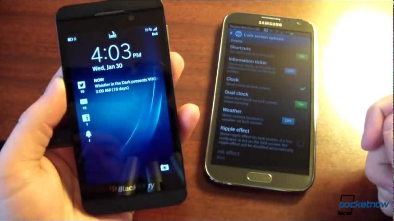 BlackBerry 10 vs Android | Pocketnow