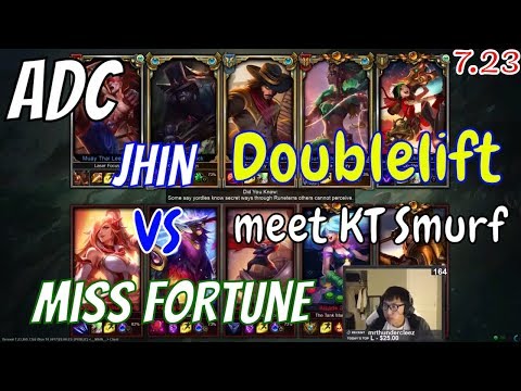 DOUBLELIFT Jhin vs Miss Fortune Bot Stream Gameplay Season 8