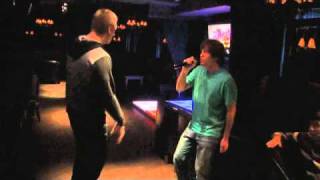 Party after event. Ceh9 (sings) & Zeus (dance) - "Sexbomb"