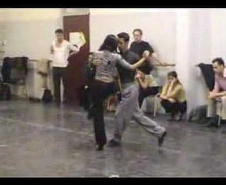  Javier Rodriguez  and  Geraldine Rojas  are  dancing  to  the  tango  "  Nochero Soy  "