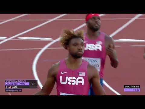 Noah Lyles 200m Final 19.31 New American Record!