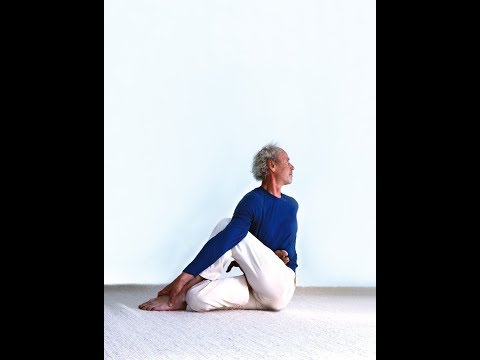 Vollständiger Drehsitz, full sitting twist. Paripurna matsyendrasana. Korrektur, adjustment.YogaArte