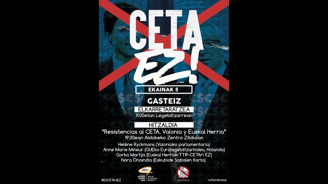 Charla: resistencias al CETA en Valonia y Euskal Herria